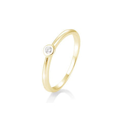 Breuning 18 Karat Gold Solitär-Ring mit Diamant - 41/85771-6