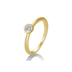 Breuning 18 Karat Gold Solitär-Ring mit Diamant - 41/85771-6