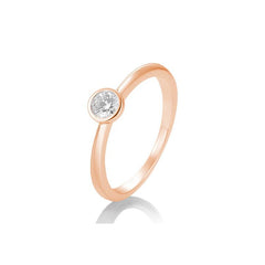 Breuning 18 Karat Gold Solitär-Ring mit Diamant - 41/85771-6