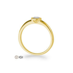 Breuning 18 Karat Gold Solitär-Ring mit Diamant - 41/85771-6