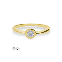 Breuning 18 Karat Gold Solitär-Ring mit Diamant - 41/85771-6