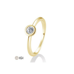 Breuning 18 Karat Gold Solitär-Ring mit Diamant - 41/85771-6