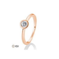 Breuning 18 Karat Gold Solitär-Ring mit Diamant - 41/85771-6