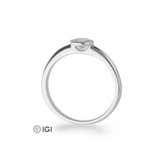 Breuning 18 Karat Gold Solitär-Ring mit Diamant - 41/85771-6