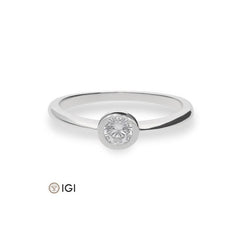 Breuning 18 Karat Gold Solitär-Ring mit Diamant - 41/85771-6