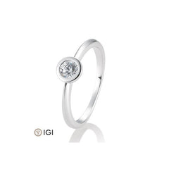 Breuning 18 Karat Gold Solitär-Ring mit Diamant - 41/85771-6