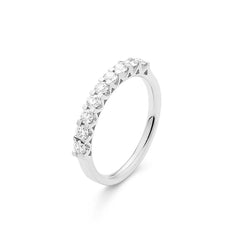 Facet 18K Weissgold Damenring mit Diamanten