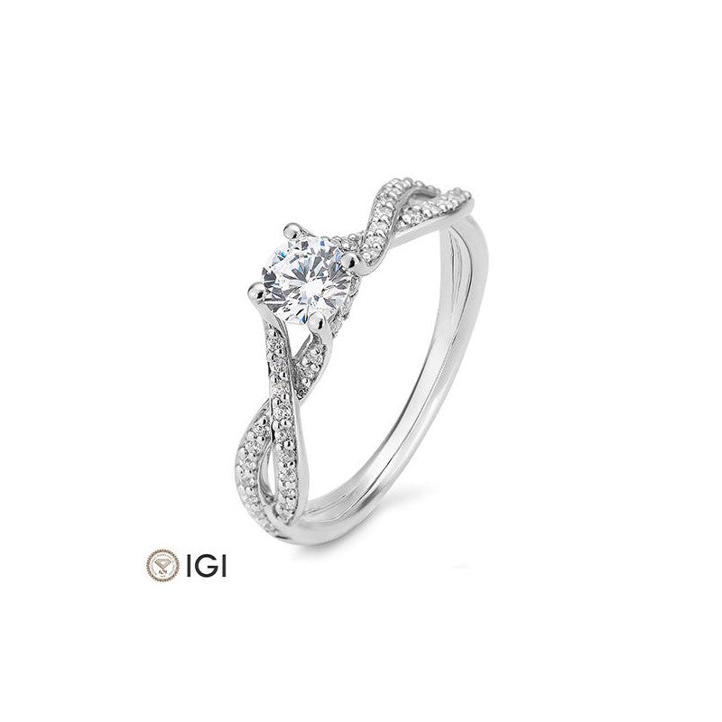 Breuning 4er Krappe Verlobungsring mit Diamanten - 41/06274