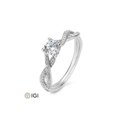 Breuning 4er Krappe Verlobungsring mit Diamanten - 41/06274