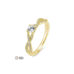 Breuning 4er Krappe Verlobungsring mit Diamanten - 41/06274