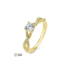 Breuning 4er Krappe Verlobungsring mit Diamanten - 41/06274