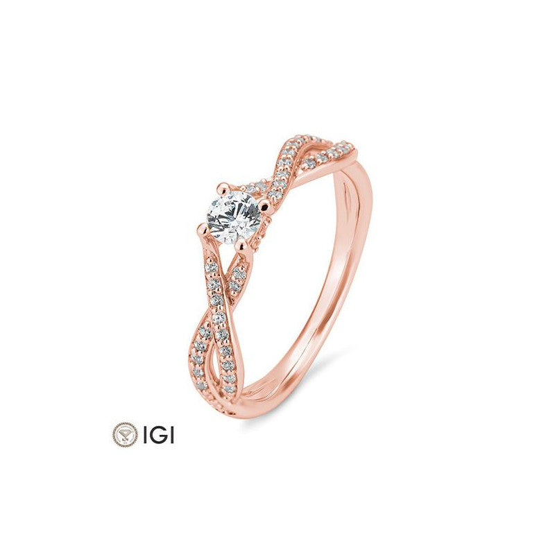 Breuning 4er Krappe Verlobungsring mit Diamanten - 41/06274