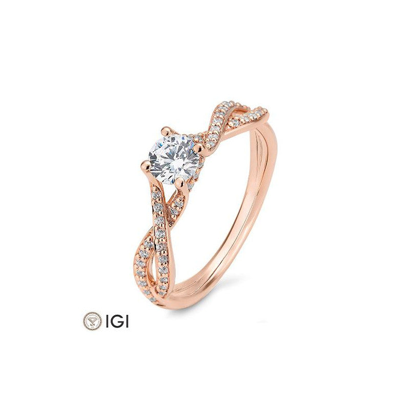 Breuning 4er Krappe Verlobungsring mit Diamanten - 41/06274