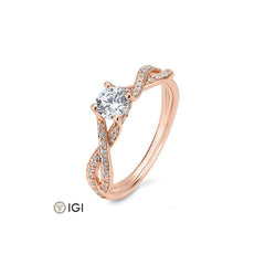 Breuning 4er Krappe Verlobungsring mit Diamanten - 41/06274