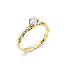 Breuning 6er Krappe Verlobungsring mit Diamanten - 41/06252