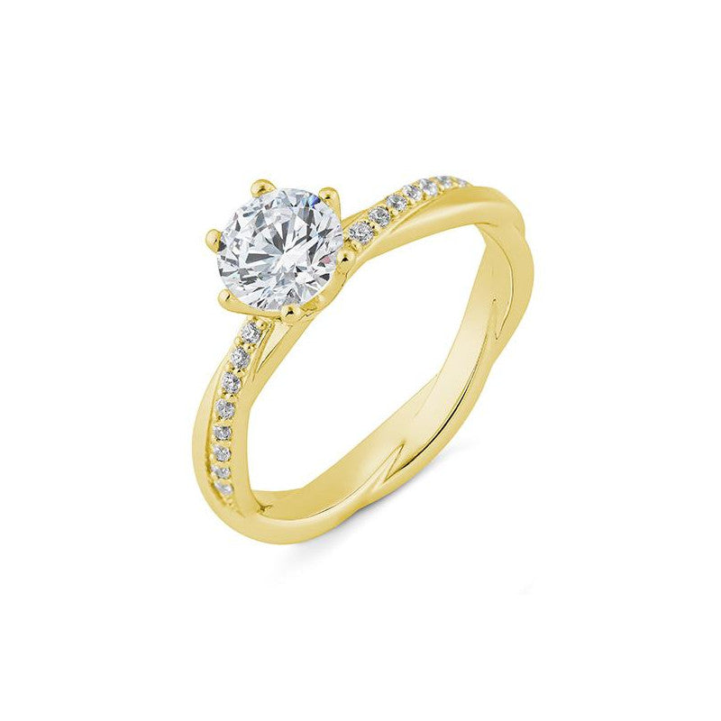 Breuning 6er Krappe Verlobungsring mit Diamanten - 41/06252