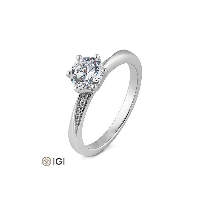 Breuning 6er Krappe Verlobungsring mit Diamanten - 41/06255