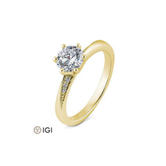 Breuning 6er Krappe Verlobungsring mit Diamanten - 41/06255