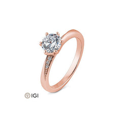 Breuning 6er Krappe Verlobungsring mit Diamanten - 41/06255