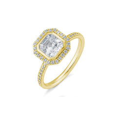 Breuning Asscher Verlobungsring mit Diamanten - 41/06326