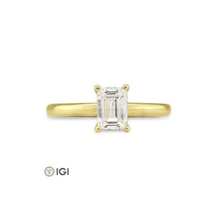 Breuning Emerald Verlobungsring mit Labordiamanten - 41063200