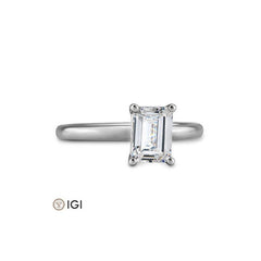 Breuning Emerald Verlobungsring mit Labordiamanten - 41063200