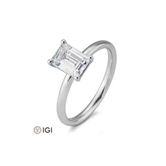 Breuning Emerald Verlobungsring mit Labordiamanten - 41063200