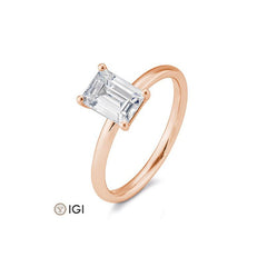 Breuning Emerald Verlobungsring mit Labordiamanten - 41063200