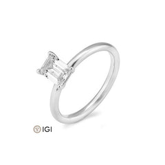 Breuning Emerald Verlobungsring mit Labordiamanten - 41063200