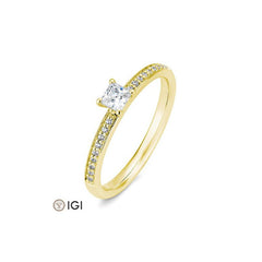 Breuning Carré Verlobungsring mit Diamanten - 41/06246