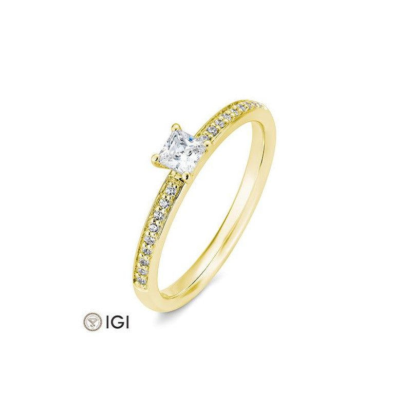 Breuning Carré Verlobungsring mit Diamanten - 41/06246