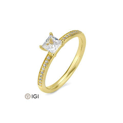 Breuning Carré Verlobungsring mit Diamanten - 41/06246