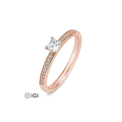 Breuning Carré Verlobungsring mit Diamanten - 41/06246