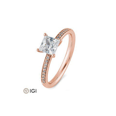 Breuning Carré Verlobungsring mit Diamanten - 41/06246