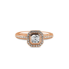 Breuning Carre Verlobungsring mit Labordiamanten - 41063260