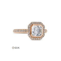 Breuning Carre Verlobungsring mit Labordiamanten - 41063260