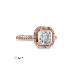 Breuning Carre Verlobungsring mit Labordiamanten - 41063260