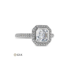 Breuning Carre Verlobungsring mit Labordiamanten - 41063260