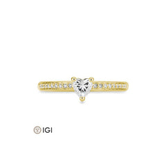 Breuning Herz Verlobungsring mit Labordiamanten - 41062420