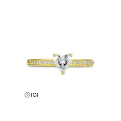 Breuning Herz Verlobungsring mit Labordiamanten - 41062420