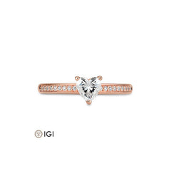 Breuning Herz Verlobungsring mit Labordiamanten - 41062420