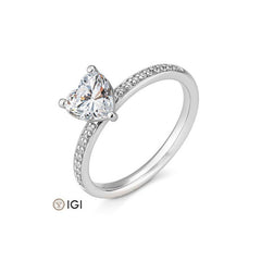 Breuning Herz Verlobungsring mit Labordiamanten - 41062420