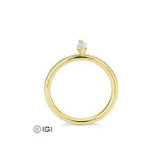 Breuning Navette Verlobungsring mit Diamanten