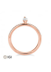 Breuning Navette Verlobungsring mit Diamanten