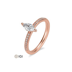 Breuning Navette Verlobungsring mit Diamanten