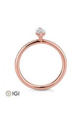 Breuning Navette Verlobungsring mit Diamanten