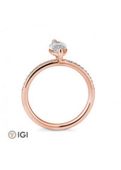 Breuning Navette Verlobungsring mit Diamanten