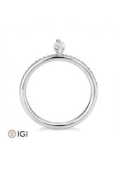 Breuning Navette Verlobungsring mit Diamanten