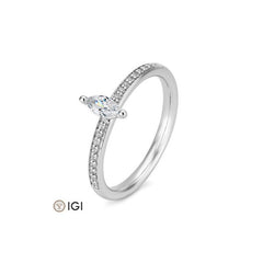 Breuning Navette Verlobungsring mit Diamanten