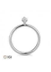 Breuning Navette Verlobungsring mit Diamanten